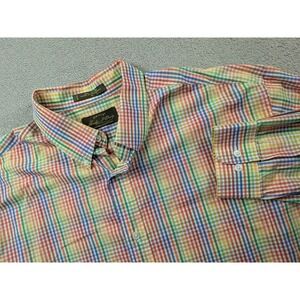 Orvis Charles F Orvis Signature Rainbow Gingham Cotton Shirt Mens XL Multi Color